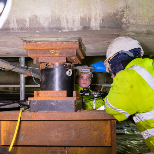 Bridge bearing works